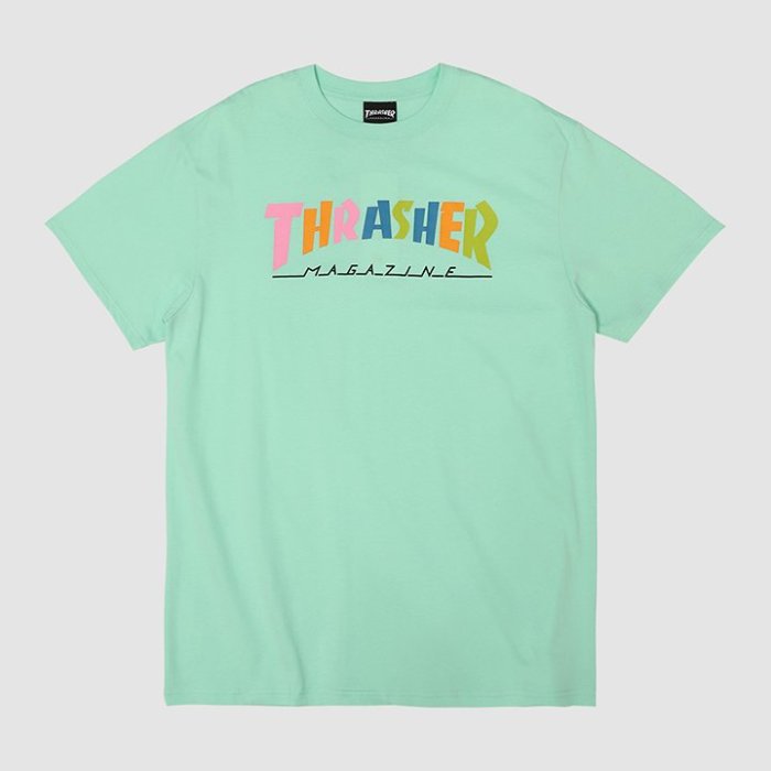 【QUEST】THRASHER 日線 HOMETOWN 70S TONE / 彩色LOGO TEE 短袖