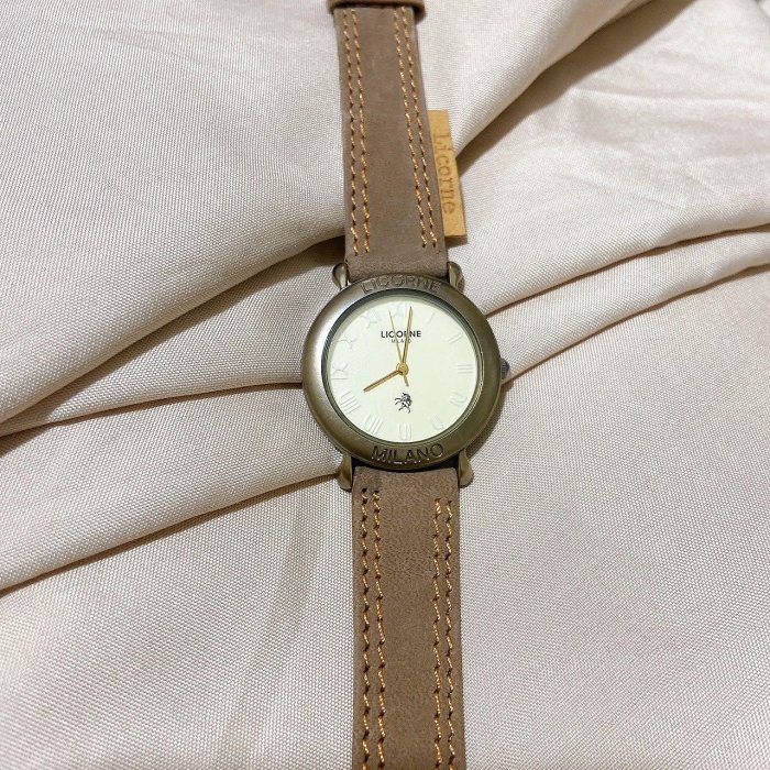 LICORNE 力抗 女錶 指針手錶 經典棕色皮帶指針女錶