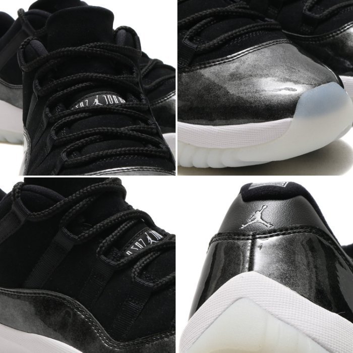 致敬職業棒球生涯。NIKE AIR JORDAN 11 LOW BARONS 伯明罕男爵隊 黑白 528895-010