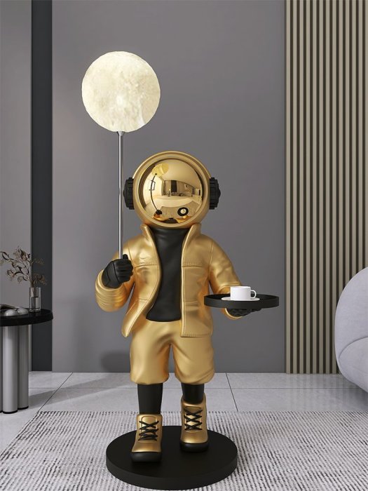 創意宇航員落地擺件裝飾品現代簡約家居客廳沙發旁燈喬遷新居禮品