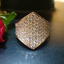 超級白亮火光熣燦設計款1.82 克拉鑽石寬版密釘鑲玫瑰金鑽戒