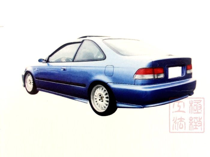 99-00 CIVIC 喜美 K8 2D 兩片式 後下巴