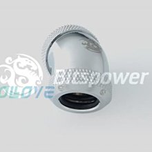 小白的生活工場*Bitspower (BP-E45DML) 炫銀45度硬管用串接頭(支援12mm外徑硬管)