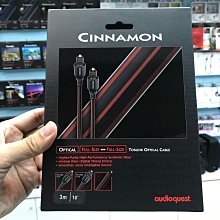 禾豐音響 3.0m F-F Audioquest Optical Cinnamon 光纖線 方-方 公司貨