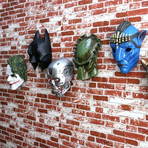 鋼鐵人海盜變行金鋼小丑盔甲面具牆飾壁飾掛件創意酒吧咖啡(多款可選)