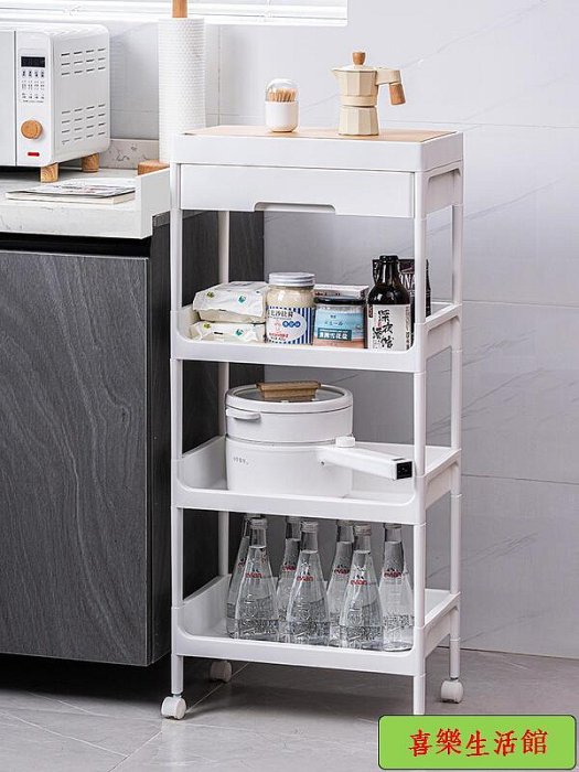 日式廚房收納架落地置物架可移動多層小推車衛生間浴室抽屜儲物架