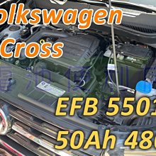 [電池便利店]VW T-CROSS 換原廠EFB電池 ATLASBX 黑霸 EFB 55010 50Ah