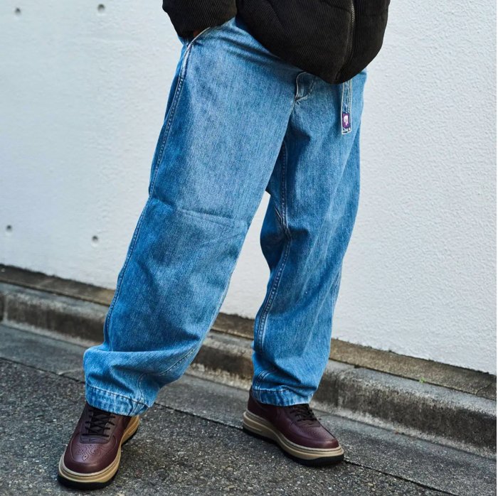 THE NORTH FACE 紫標Denim Wide Tapered Pants 寬褲nt5205n。太陽選物