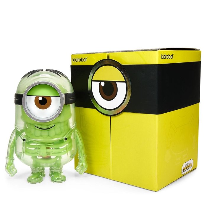 BEETLE KIDROBOT 小小兵 ANATOMY 透明 透視 綠色 殭屍 骷髏頭 8吋 半剖 MINIONS