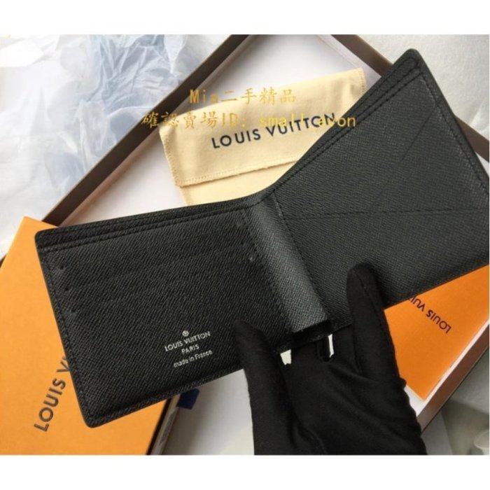 【二手正品】LV 路易威登 louis vuitton m30531 multiple wallet 男短夾 黑色 錢包