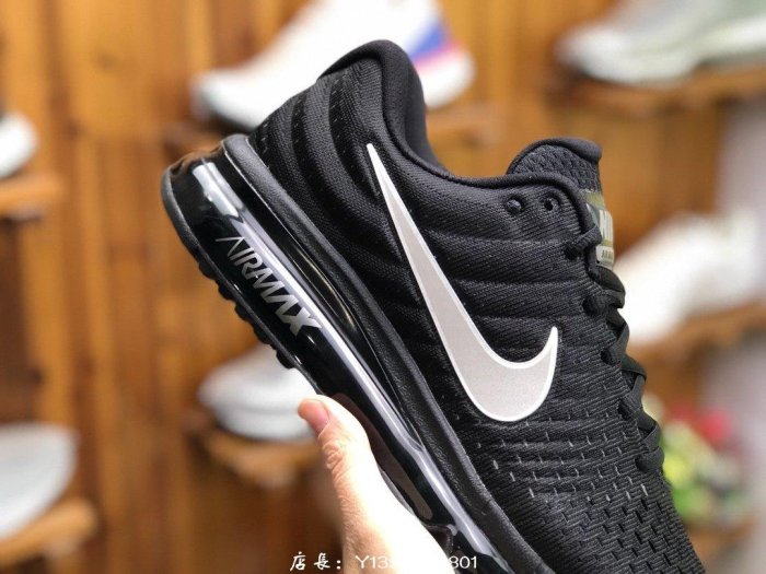 NIKE AIR MAX 2017 黑白 百搭 反光 氣墊 慢跑鞋 849560-001 女鞋