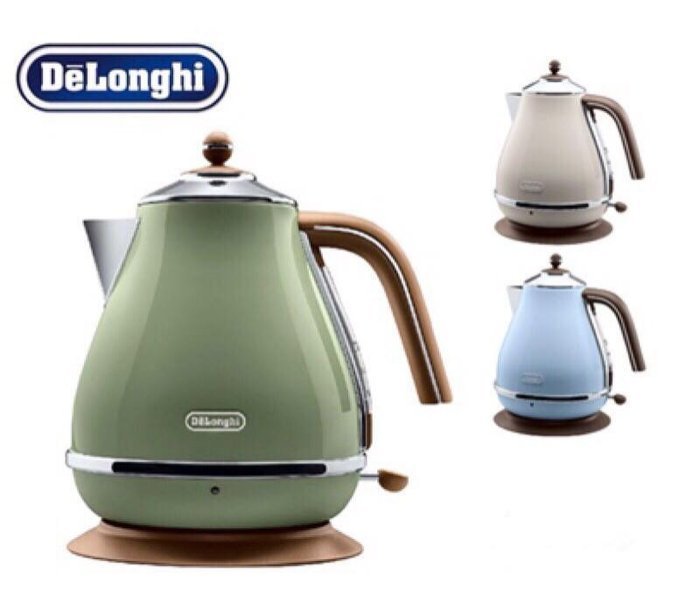 Delonghi Electric Kettle 1.0L Icona Vintage Collection KBOV1200J-AZ Azzurro Blue