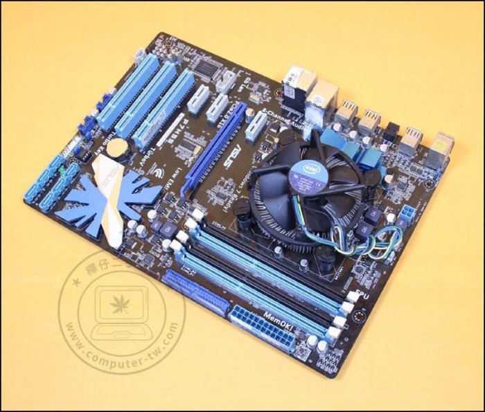 【樺仔中古電腦】華碩主機板+CPU套餐 P7H55 主機板 + I3 540 CPU 含後擋板