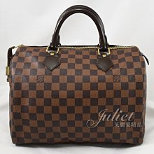 【茱麗葉精品】二手精品【9.5成新】LV N41364 SPEEDY30 棋盤格紋波士頓包#947 現貨