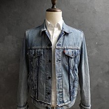 CA 美國品牌 LEVI'S PREMIUM 大E 藍系仿舊 牛仔外套 S號 一元起標無底價Q972