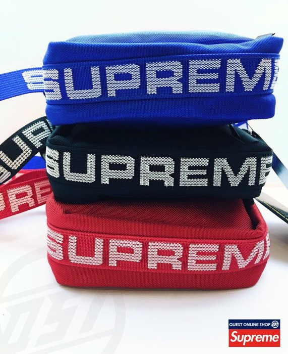 QUEST】現貨SUPREME 44TH SHOULDER BAG 開季新品18SS 側肩包小包藍色