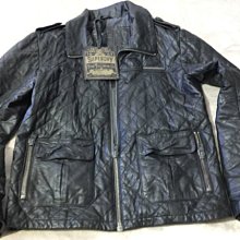 英國 極度乾燥 Superdry Quilted Brad leather jacket 限量高價款 格紋 皮衣 真皮 外套 夾克 現貨L