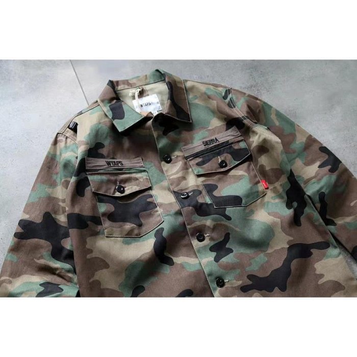 西山徹 現貨實拍圖片 WTAPS JUNGLE LS SHIRT 軍事斜紋布 兩袋襯衫外套工裝夾克