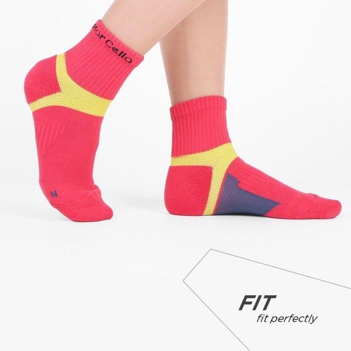 瑪榭 FootSpa足弓腳踝加強1/2長運動氣墊襪 男生女生