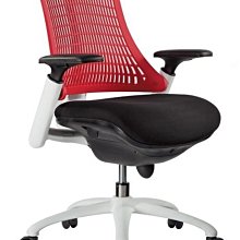 [ 家事達 ] OA-635-3 帆船型 紅-軟塑鋼時尚辦公椅-中型 /烤白腳 特價
