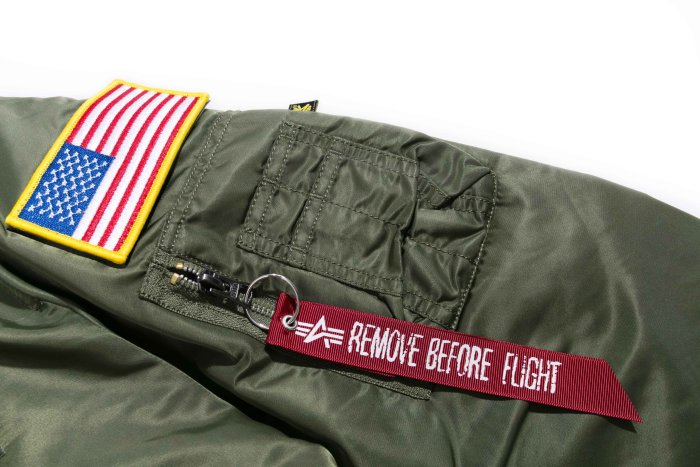 【YOYOGI PLUS】ALPHA MA-1 FLEX SLIM FLIGHT JACKET 徽章貼布 合身版 (綠)