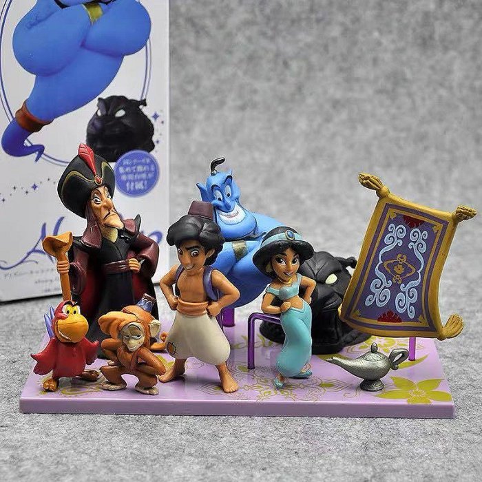 《瘋狂大賣客》迪士尼 Disney 天方夜譚 茉莉公主 阿拉丁神燈 精靈 艾格 阿布 賈方 公仔 送禮 禮物 魔毯 魔法 魔力 公主 玩具 擺件 可愛 療癒