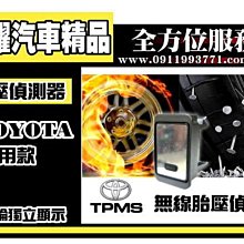 虎耀汽車精品~TOYOTA 專用汽嘴式 PSI 輪胎 胎壓 偵測器 顯示器
