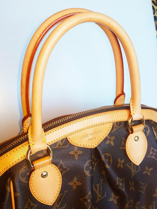 真品近新 LV 路易威登 Louis Vuitton 經典 老花 皺褶包 Tivoli GM 手提包~3198 一元起標