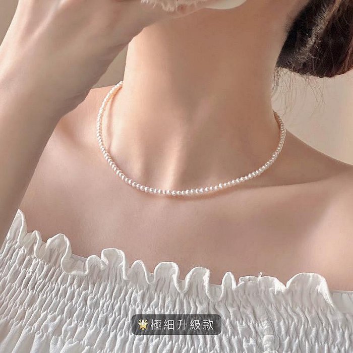 扶光居~w-made S925純銀 天然珍珠 淡水珍珠 項鍊 鎖骨鏈