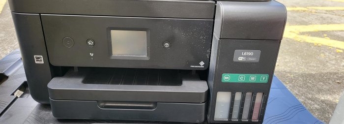 中古高階EPSON L6190影印，列印，傳真，雙面，網路，WIFI,連續供墨改裝，外觀8成新，噴頭8成新，機器功能都正常使用中，面交ONLY