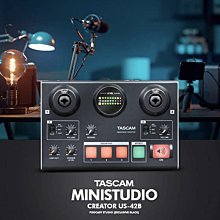 【eYe攝影】Tascam US-42B 高音質 個人廣播錄音介面 錄音 Podcast 直播 創作 混音器 錄音器