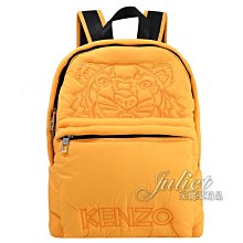 【茱麗葉精品】全新商品 KENZO 5SF300 經典電繡虎頭尼龍休閒後背包.亮黃 大 現貨