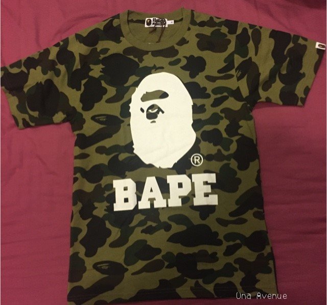 Una Avenue*日本 A BATHING APE 1ST CAMO COLLEGE TEE 全迷彩短T BAPE