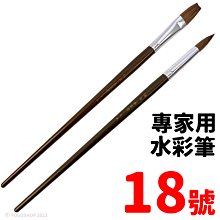 天成筆墨莊 專家用水彩筆 18號 /一支入(定65) 平頭 圓頭 水彩筆 畫筆 繪畫筆 平頭筆 油畫筆 水彩畫筆 繪畫工