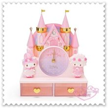 ♥小花花日本精品♥《Meldoy》美樂蒂 時鐘 座鐘 城堡造型 居家擺飾 居家裝飾 站姿 粉色 22020307