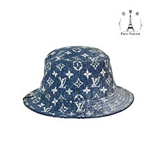 【巴黎站二手名牌專賣店】＊現貨＊LV 路易威登 真品＊M77435Monogram Jacquard 牛仔布漸層漁夫帽