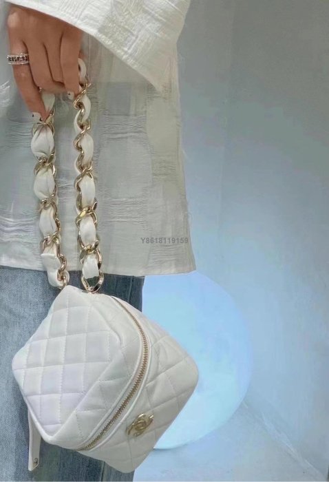【二手】Chanel 香奈兒 22s秀款 白金 骰子包 手提包 鏈條包