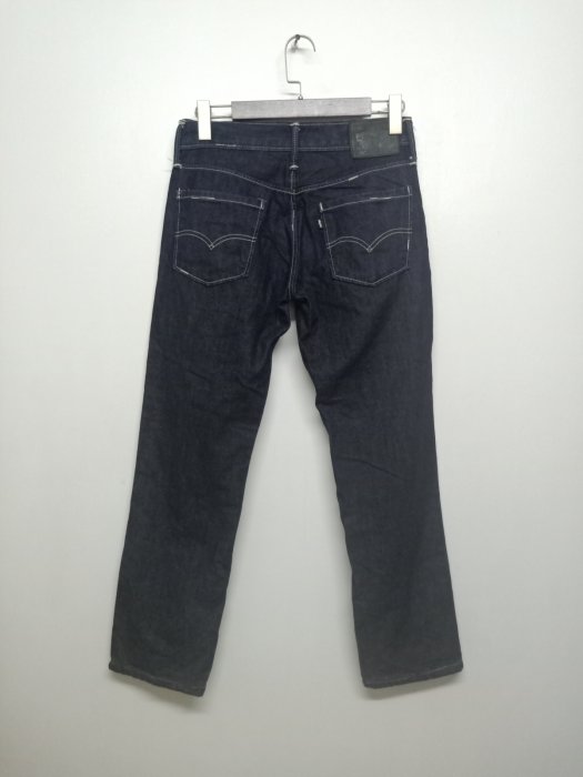 【G.Vintage】Levi's/Levis 511系列深藍色斜口袋低腰修身小直筒牛仔褲 32腰