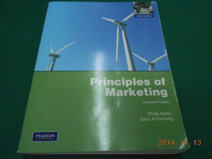 《Principles of Marketing》八成新 Thirteenth Edition 有劃記