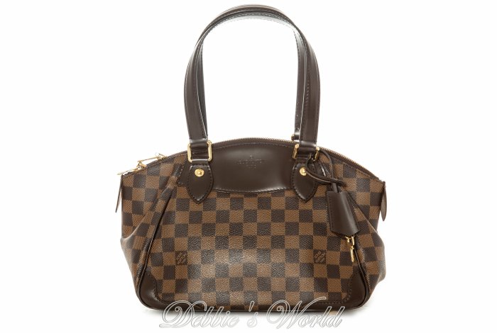 9.9成新 LOUIS VUITTON 路易威登 LV  棋盤花色N41117 附鎖手提包