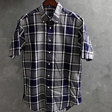 CA 美國品牌 TOMMY HILFIGER 格紋 純棉 短袖襯衫 42 16.5 一元起標無底價Q346