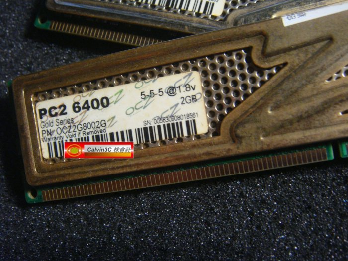 大衛肯尼 OCZ DDR2 800 2G PC2-6400 DDRII 支援雙通道 桌上型專用