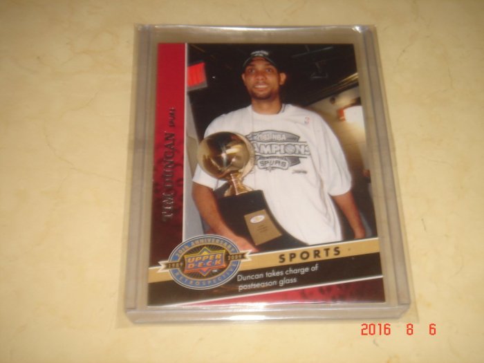 美國職籃 NBA Spurs Tim Duncan 2009 Upper Deck #1830 球員卡