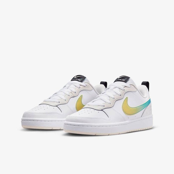 【RTG】NIKE COURT BOROUGH LOW 2 GS 白色 小DUNK 漸層勾 女鞋 FJ7692-191