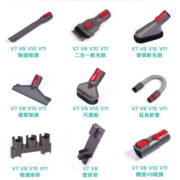 現貨｜Dyson副廠充電底座V7 V8 ｜戴森支架/壁掛架/刷頭/吸塵器配件【1hom