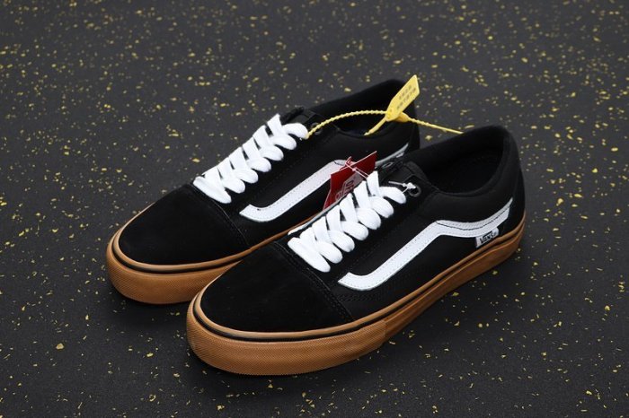 vans old skool pro 麂皮 帆布 焦糖底 黑白 低筒 滑板鞋 ultracush鞋墊 男女