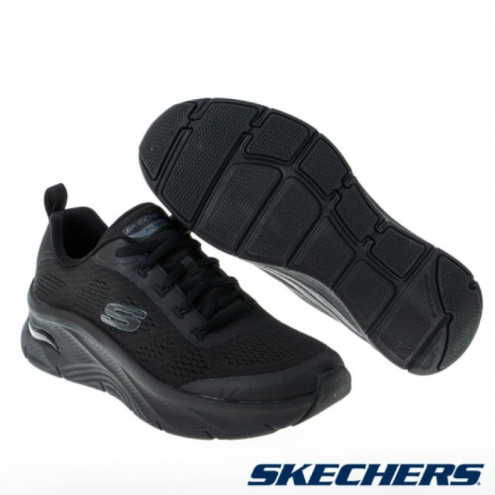 [風信子鞋坊]免運SKECHERS 全黑ARCH FIT足弓系列 運動休閒鞋 工作鞋(232502BBK)男