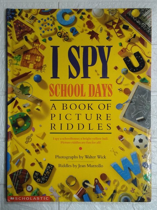 【雷根5】原文繪本 窺探學生時代謎語書 I Spy School Days Paperback【IR074】8成新有斑