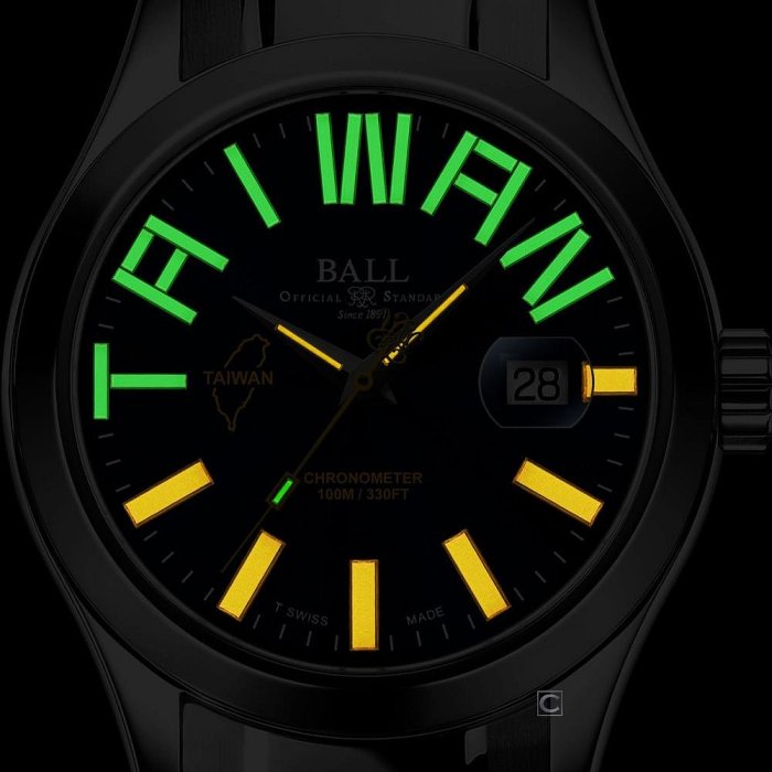 BALL Watch  騰雲號130週年台灣限定機械錶  NM9028C-S34C-BK 黑