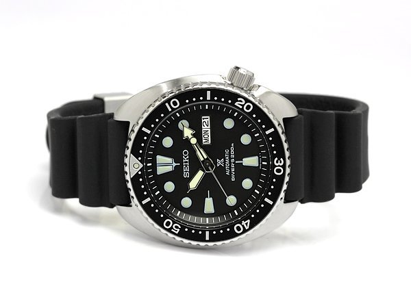 【金台鐘錶】SEIKO 精工 PROSPEX 復刻鮑魚 潛水機械錶200m 橡膠帶 黑框 (日本版) SRP777J1